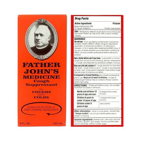 Father John's, Medicine Cough Suppressant, 8 Oz Father John's