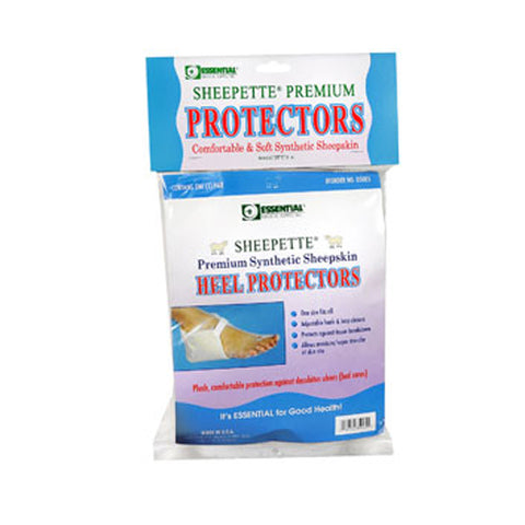 Essential Medical Supply, Synthetic Lambskin Heel Protectors, 1 Count