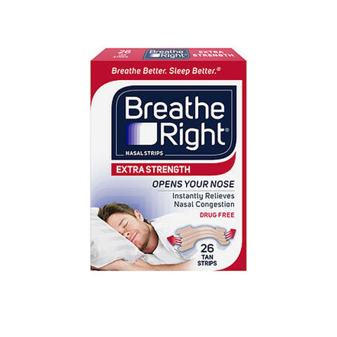Breathe Right, Right Extra Strength 26 Tan Strips, 26 Count
