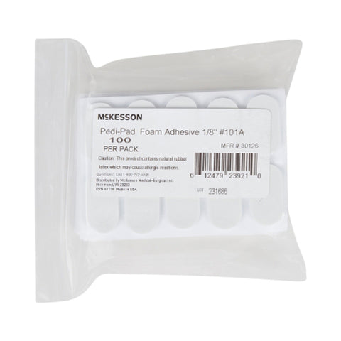 McKesson, Protective Pad Size 101-A Adhesive Foot 30126, Pack Of 100