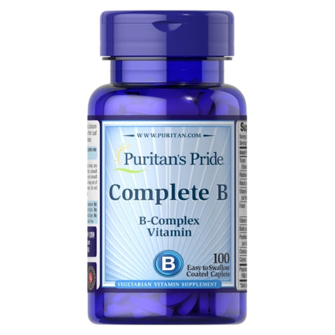 Puritan's Pride, Complete B (Vitamin B Complex), 100 Caplets