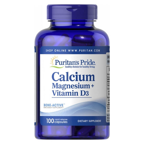 Puritan's Pride, Calcium Magnesium plus Vitamin D, 100 Capsules