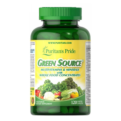 Puritan's Pride, Green Source Multivitamin & Minerals, 120 Caplets