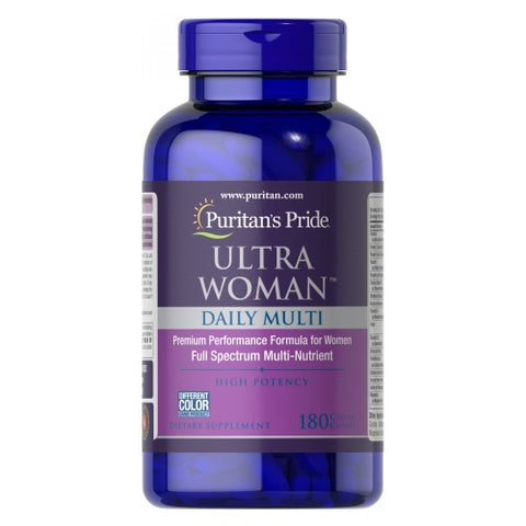 Puritan's Pride, Ultra Woman Daily Multi Timed Release with Zinc, 180 Caplets