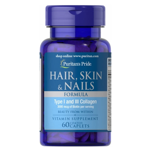Puritan's Pride, Hair, Skin & Nails Formula, 60 Caplets