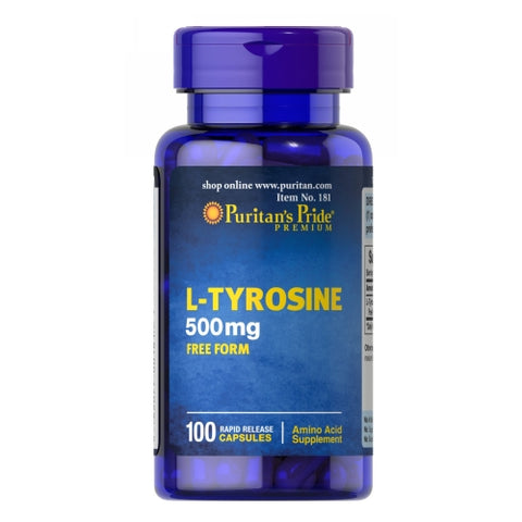 Puritan's Pride, L-Tyrosine, 500 mg, 100 Caps