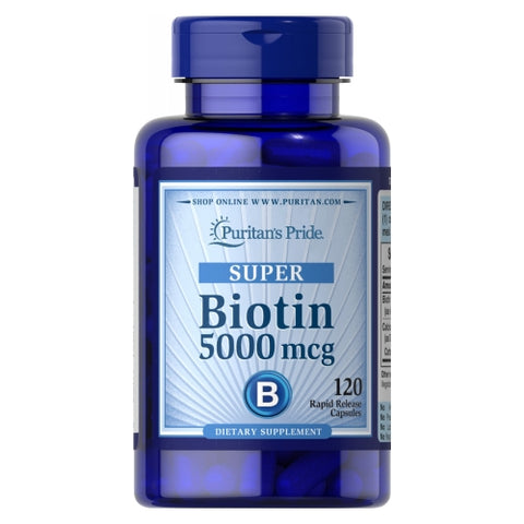 Puritan's Pride, Biotin, 5000 mcg, 120 Capsules