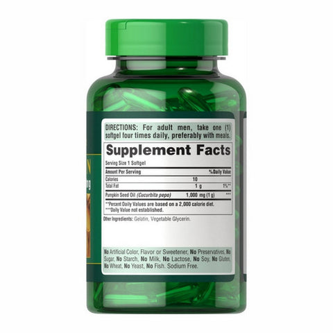 Puritan's Pride, Pumpkin Seed Oil, 1000 mg, 100 Softgels
