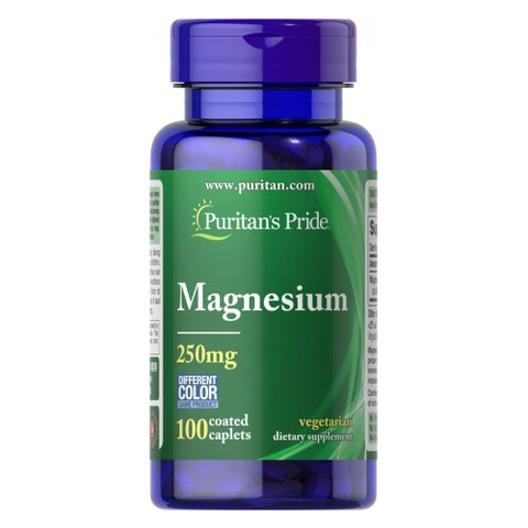 Puritan's Pride, Magnesium, 250 mg, 100 Caplets