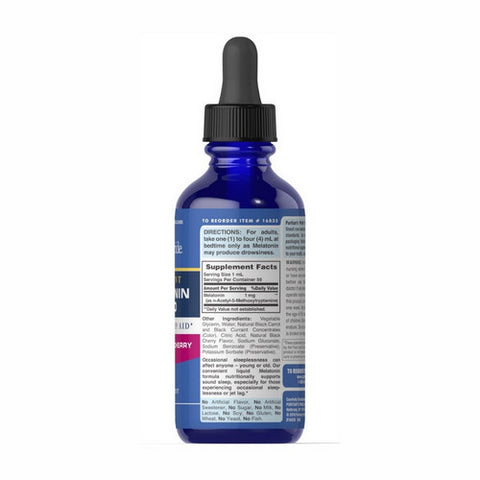 Puritan's Pride, Sublingual Melatonin, 1 mg, Natural Black Cherry Flavor 2 Oz