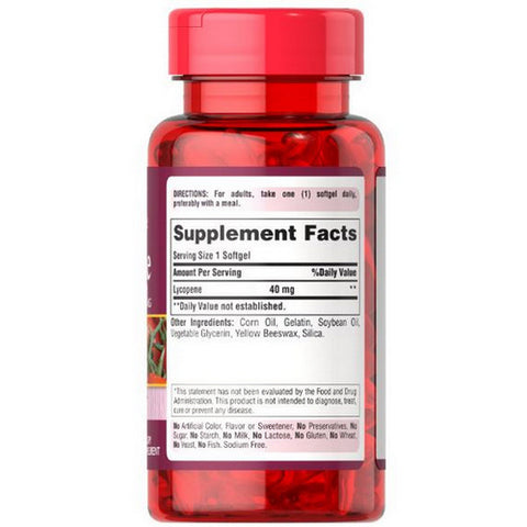 Puritan's Pride, Lycopene, 40 mg, 60 Softgels