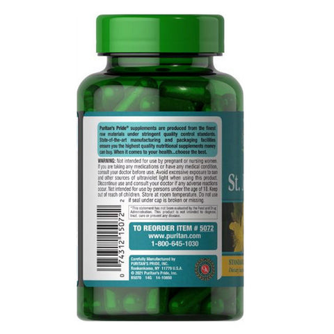 Puritan's Pride, St. John's Wort Standardized Extract, 300 mg, 200 Capsules