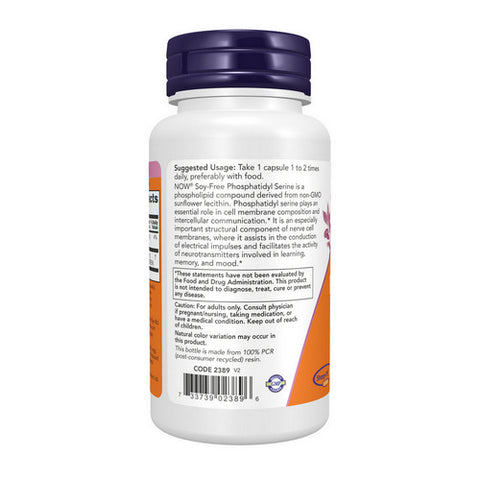 Now Foods, Soy-Free Phos Serine, 150 Mg, 60 Veg Caps