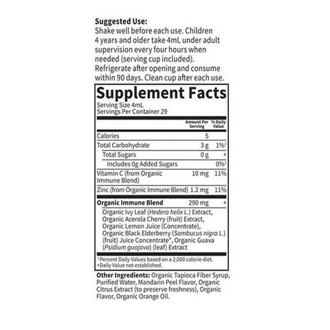 Garden of Life, Organics Kids Cough and Mucus Syrup, 3.9 Oz