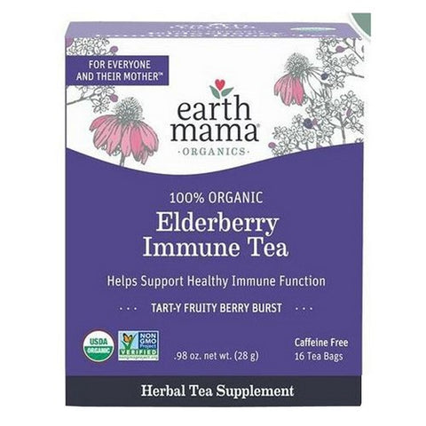 Earth Mama Angel Baby, Organic Elderberry Immune Tea, 16 Bags