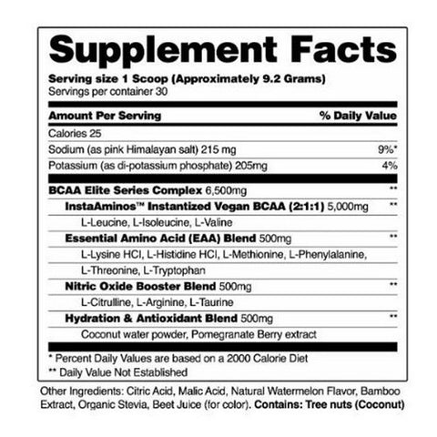 Snap Supplements, BCAA Powder Pomegranate Watermelon, 267 Grams