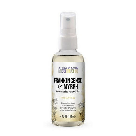 Aura Cacia, Aromatherapy Mist Frankincense And Myrrh, 4 Oz