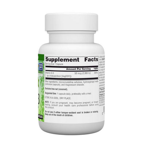 Source Naturals, Vegan True Non-GMO Vitamin D-3, 2,000 IU, 60 VegCaps