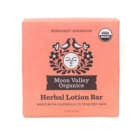 Moon Valley Organics, Herbal Lotion Bar Bergamot Geranium, 1.9 Oz