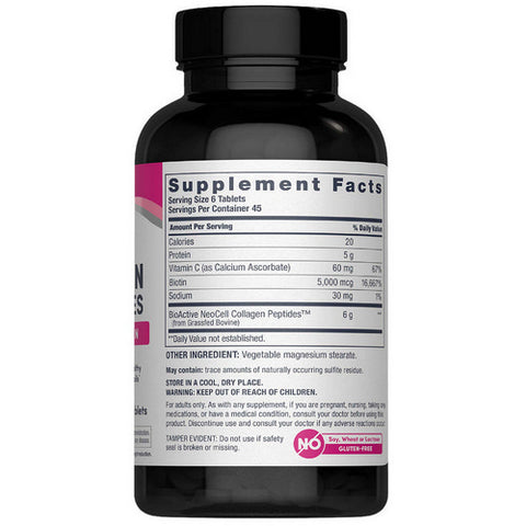 Neocell Laboratories, Collagen Peptides Grass Fed + C & Biotin, 270 Tablets