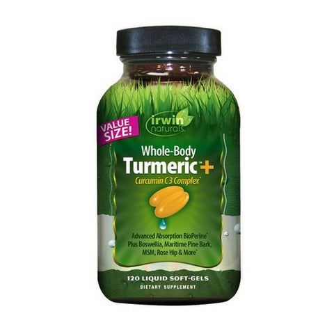 Irwin Naturals, Whole-Body Turmeric Plus Curcumin C3 Complex, 120 Softgels