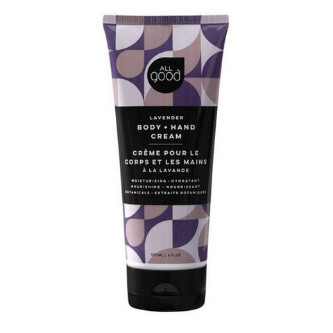 All Good, Body + Hand Cream Lavender, 6 Oz