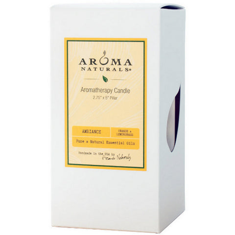 Aroma Naturals, Ambiance Lemon Pillar 2, 1 Candle