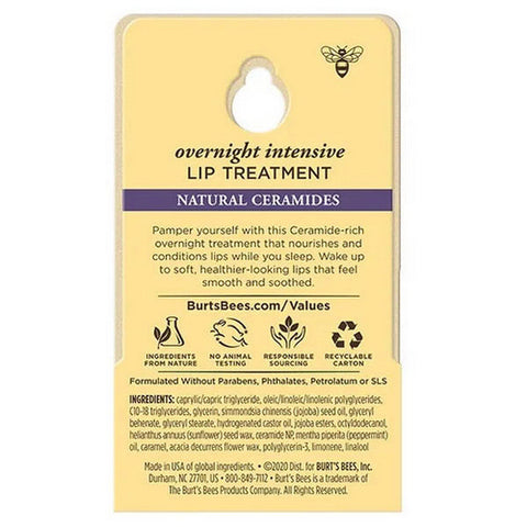 Burts Bees, Overnight Intense Lip Treatment With Natural Ceramides., 0.25 Oz