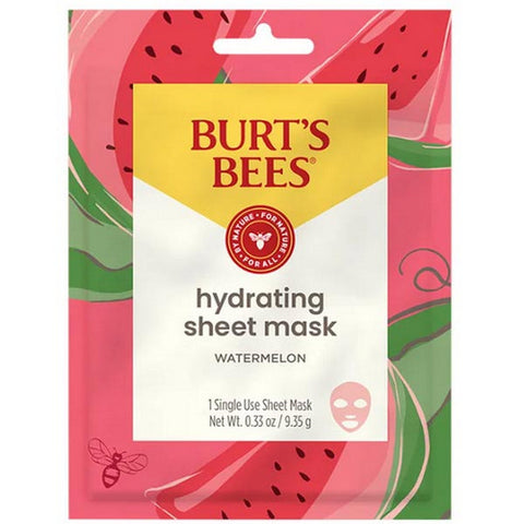 Burts Bees, Hydrating Sheet Mask with Watermelon, 0.33 Oz