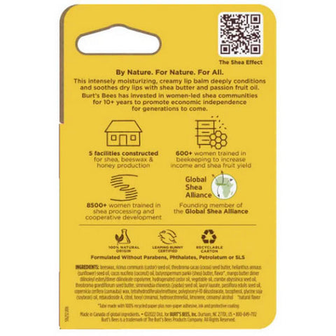 Burts Bees, Shea Passion Fruit Paper Tube Lip Balm, 0.34 Oz