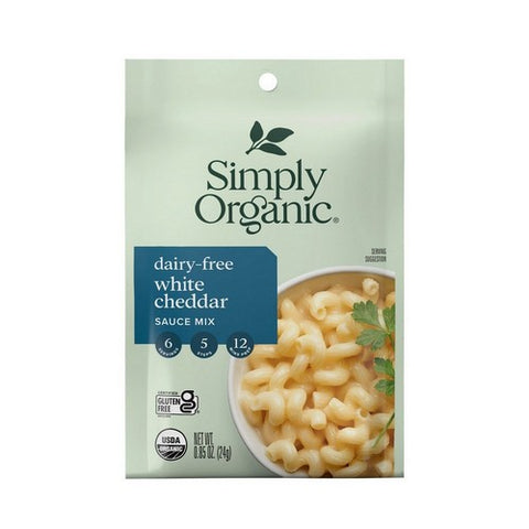 Simply Organic, Organic Dairy-Free White Cheddar Sauce Mix, 0.85 Oz