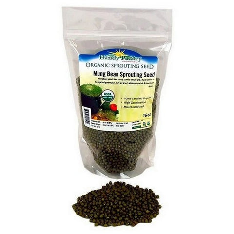 Handy Pantry, Mung Bean Organic Sprouting Seeds, 16 Oz