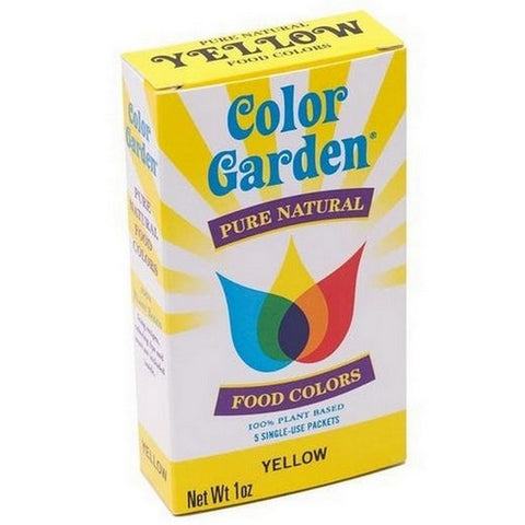 Color Garden, Yellow Natural Food Coloring, 5 Packets