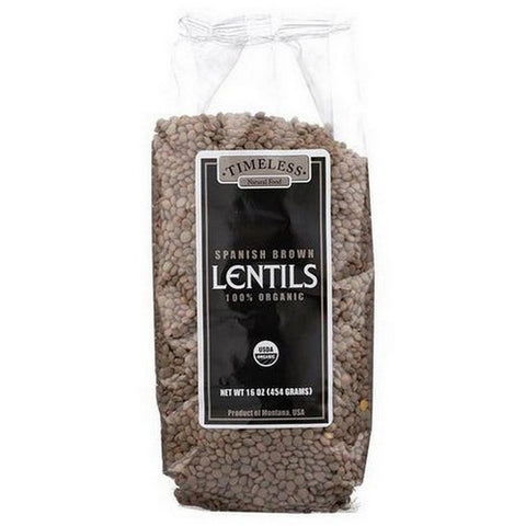 Timeless Natural Foods, Organic Spanish Brown Lentils, 16 Oz