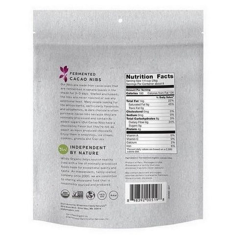 Wildly Natural, Fermented Cacao Nibs, 8 Oz
