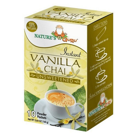 NatureÃ¢â‚¬â„¢s Guru, Vanilla Chai Unsweetened, 10 Count