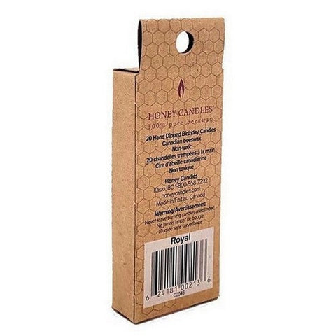 Honey Candle Co., Party Beeswax Royal Candles, 1 Count Honey Candle Co.