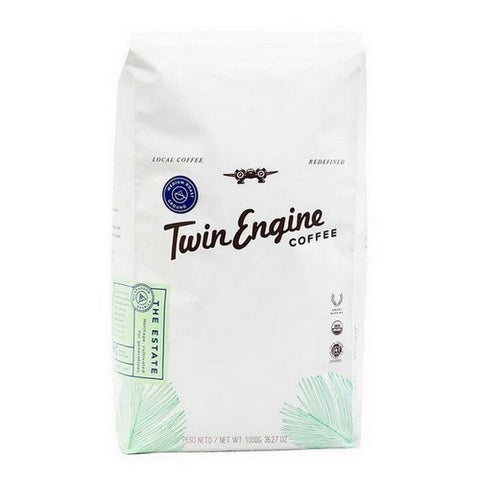 Twin Engine Coffee, Organic Estate Medium Whole Bean Coffee, 2.2 lb