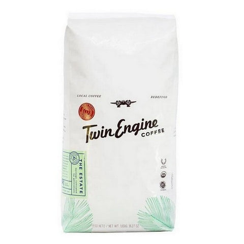 Twin Engine Coffee, Organic Estate Dark Whole Bean Coffee, 2.2 lb