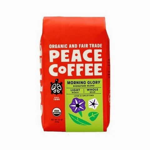Peace Coffee, Whole Bean Morning Glory Blend, 12 Oz