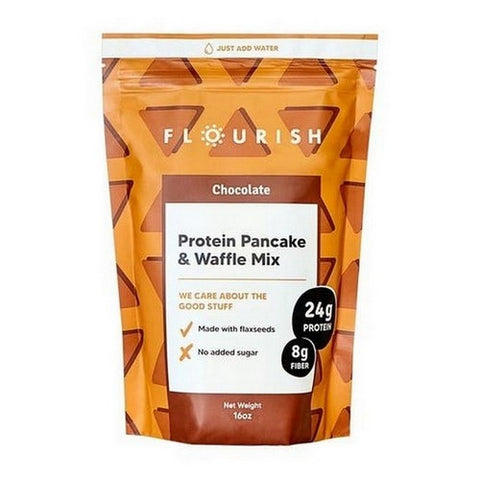 Flourish, Chocolate Protein Pancake Mix, 15.37 Oz