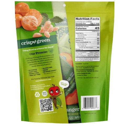 Crispy Green, All Tangerine Freeze Dried Fruit, 4 Count