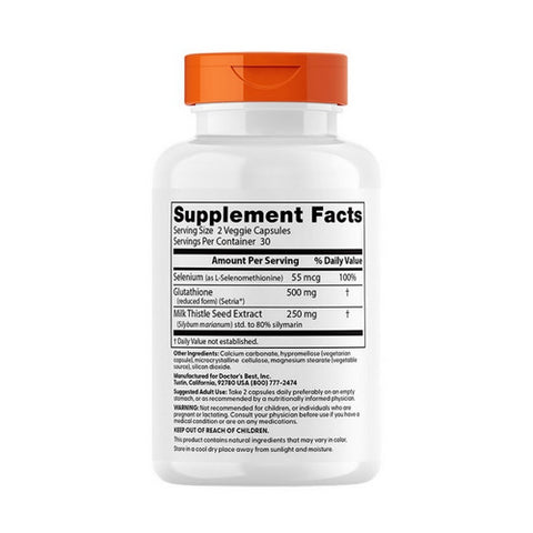 Doctors Best, Glutathione with Milk Thistle, 60 VegCaps