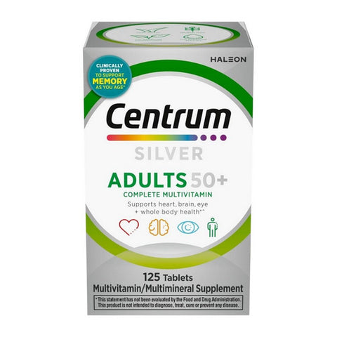 Centrum, Silver Adult 50+, 125 Tablets