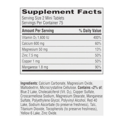 Caltrate, Minis 600 Plus D3 Plus Minerals Calcium, 150 Tablets