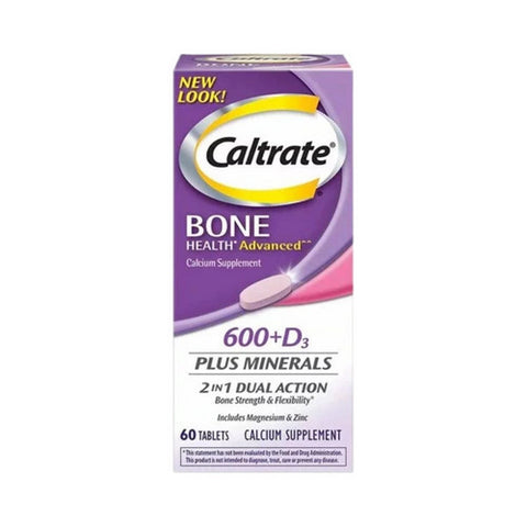 Bone Health Advanced 600 Plus Vitamin D3 Minerals 60 Tablets by Caltrate