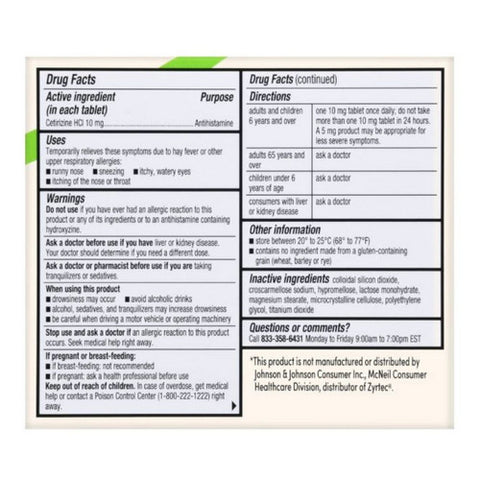 Foster And Thrive, Original Prescription Strength All Day Allergy Cetirizine Hcl, 10 Mg, 14 Tabs