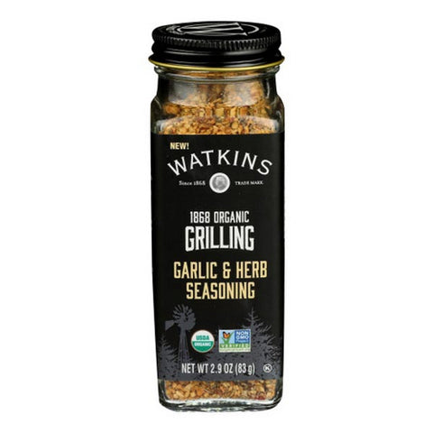 Watkins, Organic Grilling Garlic And Herb Seasoning, 2.9 Oz (Case Of 3)