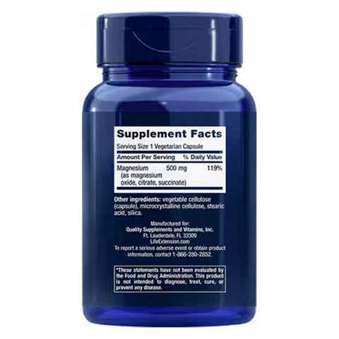 Life Extension, Magnesium Citrate, 500 Mg, 100 Vegetarian Capsules