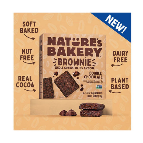 Natures Bakery, Double Chocolate Brownie, 9.54 Oz(Case Of 6)
